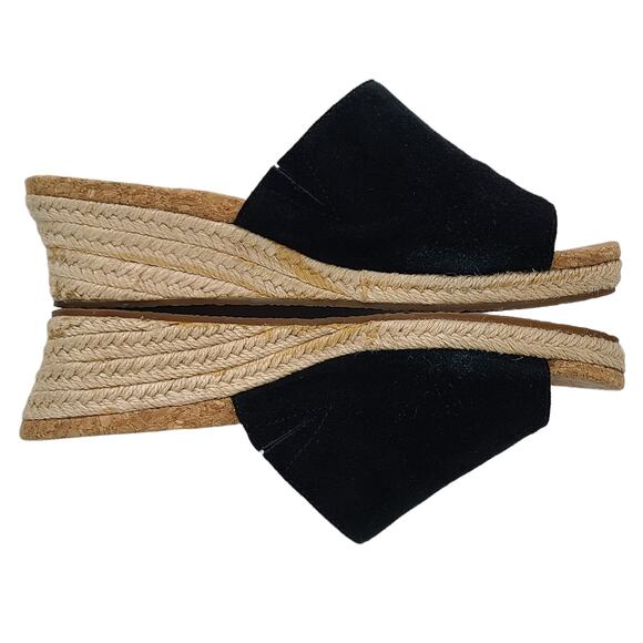 Uggs black suede fringed espadrille slides, EUC, size 7 - Picture 6 of 8